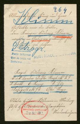 Expediente de Ludwig Klimm