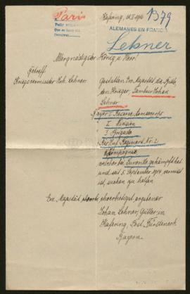 Expediente de Johann Lehner