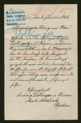 Expediente de Wilhelm Dollinger