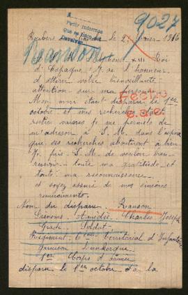 Expediente de Amédée Charles Joseph Ranson