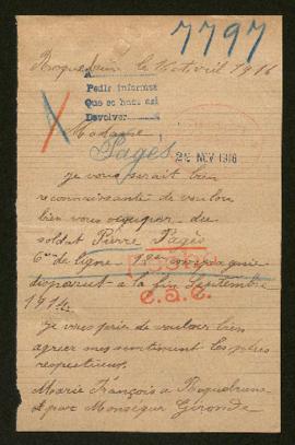 Expediente de Pierre Pagès