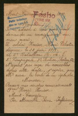 Expediente de Henri Célestin Houisse