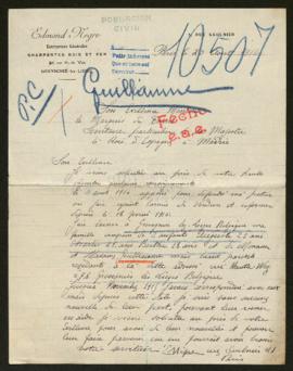 Expediente de la familia Negre-Guillaume