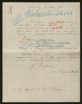 Expediente de Robert Léon Tabarin