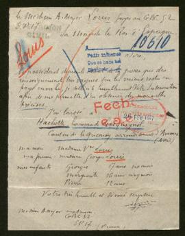 Expediente de la familia de Georges Louis