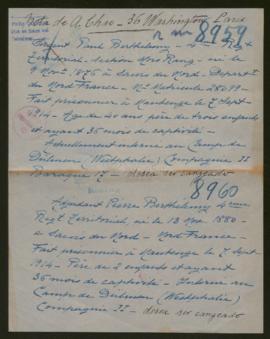Expediente de Paul Berthélemy y Pierre Berthélemy