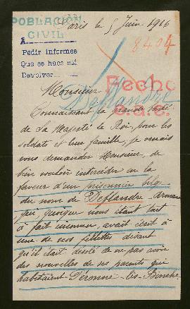 Expediente de la familia de Armand Deflandre