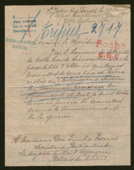 Expediente de Alexandre Tripier y esposa