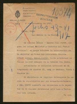 Expediente de Manuel Emile Maxime Girard