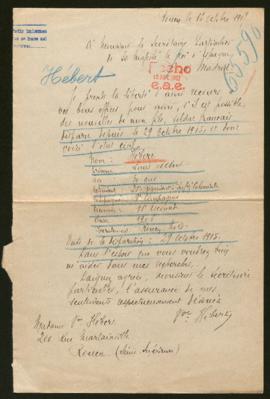Expediente de Louis Albert Hébert