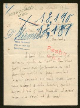 Expediente de madame D'Hermies Marchand y madame Marchand Pete