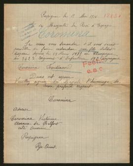 Expediente de Ferdinand Coromina