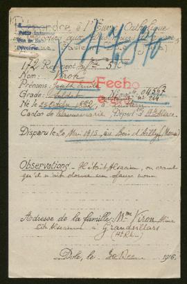 Expediente de Joseph Emile Viron