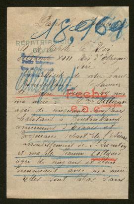 Expediente de la familia de Valentine Allizard