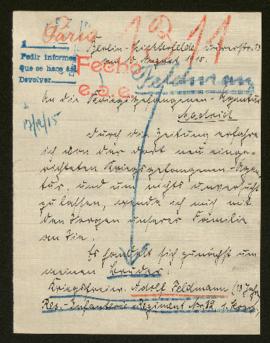Expediente de Adolf Feldmann y Otto Schmielan