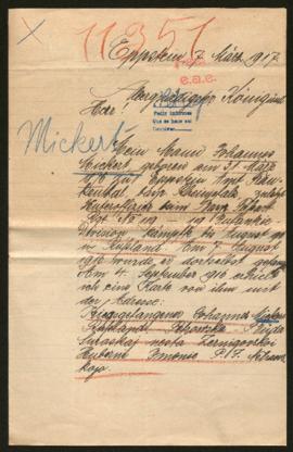 Expediente de Johannes Mickert