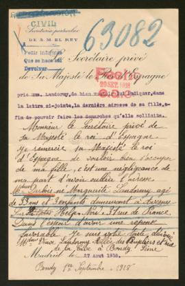 Expediente de Marguerite Dubois Landormy e hijos