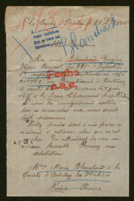 Expediente de Eugène Henri Auguste Blanchard