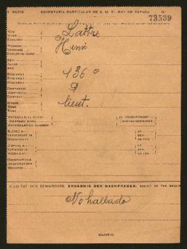 Expediente de Henri de Lattre