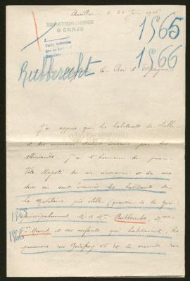 Expediente de monsieur y madame Rubberecht y madame veuve Mouret e hijos