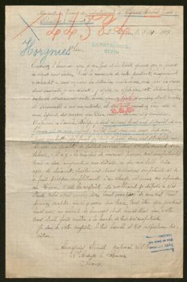 Expediente de madame Ernest Horgnies e hijo