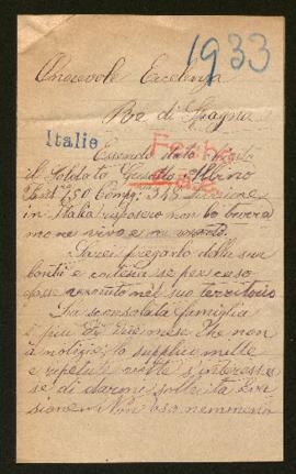 Expediente de Albino Grisotto