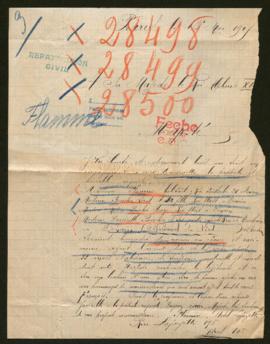 Expediente de madame Flamme y las familias Boucher Lerat, Boucher Houzé y Dargirolle Boucher