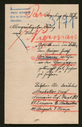 Expediente de Josef Niemaier