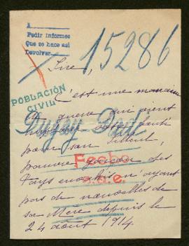 Expediente de madame veuve Dugay-Dadi