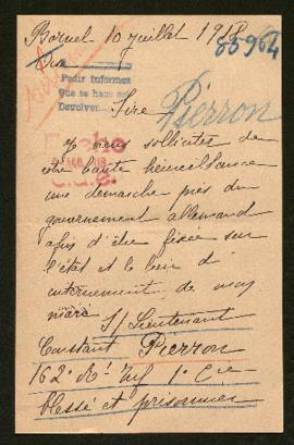 Expediente de Constant Pierron