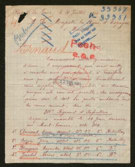 Expediente de Simon Arnaud, Jean Suzan, Augustin Bérenguier y Marius Jaudel