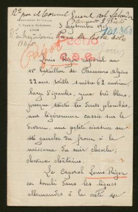 Expediente de Louis Rigot