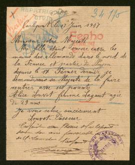 Expediente de la familia Lagant Louvet