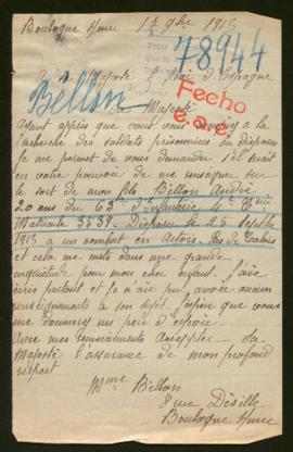 Expediente de André Albert Bellon