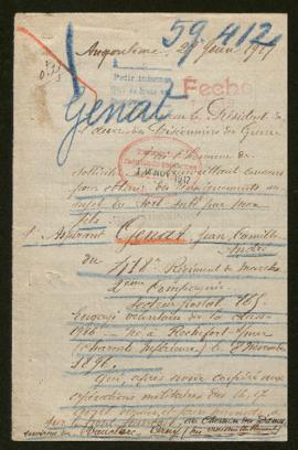 Expediente de Jean Camille André Genat