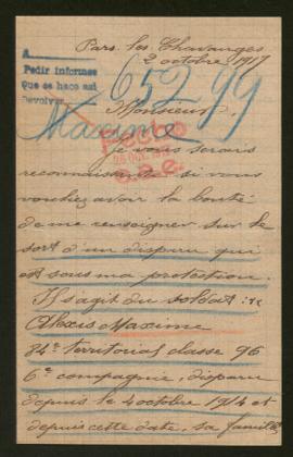 Expediente de Maxime Alexis