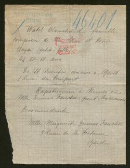 Expediente de la familia Watel Blanchard