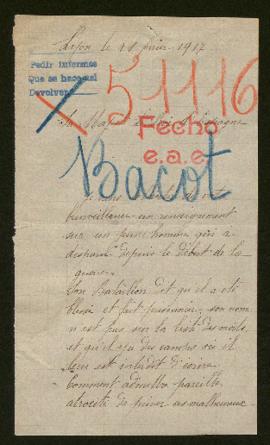 Expediente de Georges Léon Bacot