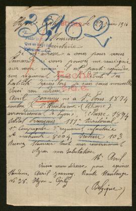 Expediente de Joanny Avril