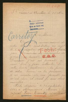 Expediente de Pierre Carretey