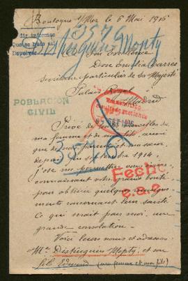 Expediente de las familias Distinguin-Mopty y Distinguin-Lefèbvre