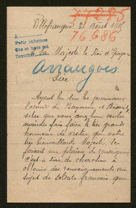 Expediente de Jean Baptiste Arrangois