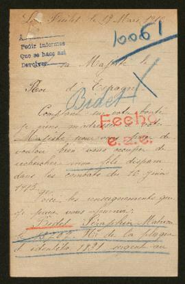 Expediente de Séraphin Mathieu Bidet