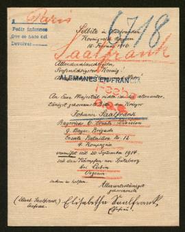 Expediente de Johann Saalfrank