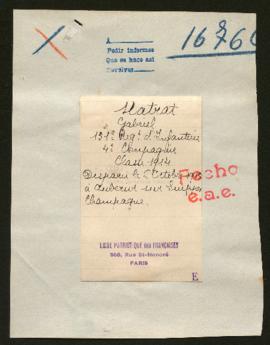 Expediente de Gabriel Matrat