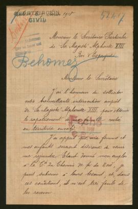 Expediente de la familia Béhomez Bachelet