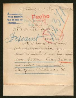 Expediente de madame Octave Dessaint