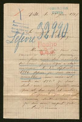 Expediente de Valère Lefèvre