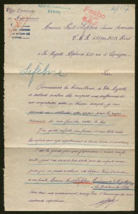 Expediente de madame Paul Lefebvre y su familia