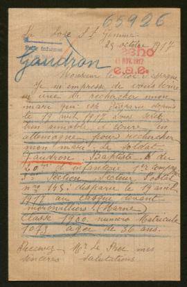 Expediente de Baptiste Gaudron